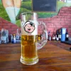 Fancy 20Oz Sublimation Muscle Handle Glass Beer Mug Wholesale