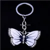 Chegam novas Chains Borboleta chave anéis de cristal Rhinestone borboleta Charme Pendant Jewelry Chaveiros Natal Xmas presente Chaveiro