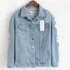 Dove ho la testa? 2020 Donne Retro Sfilacciato Denim Bomber Appliques Stampa Lady Vintage Elegante Outwear Denim Jacke CE3141 CY200515