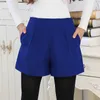 WKOUD Shorts d'hiver pour femmes bottes en laine Shorts couleurs bonbon fermeture éclair pantalon court ample avec poches tenue décontracté femme DK6155 Y20053703007