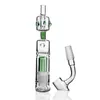 New hookah 6 inch green Mini transparent glass hookah pipe Bong with a width of 14mm