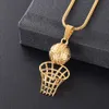 Player's Necklace Memorial 316L Stainless Steel Basketball Cremation Pendant with Snake Chain Funeral Urn Keepsake Jewelry fo239H