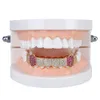 Dentes de Hip Hop Grillz 8 Microinlaid de dente Zircão Linha Única linha de dente inferior às grades dentárias