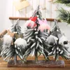 Ciondolo di Natale Babbo Natale svedese Tomte Gnomo Peluche Bambole da collezione fatte a mano Decorazioni natalizie per la casa260a