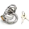 2019 Najnowszy Mężczyzna Chastity Urządzenie Ze Stali Nierdzewnej Cock Cage Metal Chastity Belt Penis Ring Cock Lock Bondage Products dla mężczyzn G7-1-258C