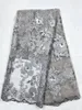 5Yards/pc Wonderful wine french net lace fabric with beads and stone appliqued african mesh lace for dress QN98-6