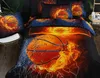 3pcs set Soccer basketball Duvet Cover Set 3D Football Printed Single Double Home Textile Pillowcase Blanket