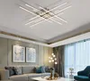 거실 침실에 대 한 크롬 현대 LED 천장 샹들리에 침실 주방 샹들리에 조명 AC85-265V 도금 광택 비품 Myy