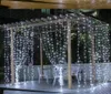 EU US Plug 3m*3m 300LEDs lights flashing lane LED String curtain light Christmas home garden festival lights