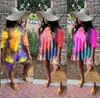 Plus size 2X Women summer trendy tie dye two piece set loose outfits short sleeve T-shirt+shorts casual print sportswear jogger suit 3370