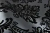 Vendre unique Classic Mystery Black Velvet Velvet Flocking Damask Wallpaper Textile Couverture murale pour Decoration Home3072