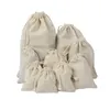 50個の綿巾着バッグムスリンバッグサシェ袋ギフトバッグジュエリー袋、DIYクラフト、プレゼント、クリスマス
