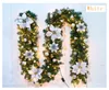 2.7M Xmas LED Tree Hanging Rattan Decoration for Christmas Party Wedding Home Outdoor Garland Lights Wreath Decor Flower Vine