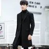 2019 outono novo homens casacos longos plus size trench casaco coreano magro único colarinho lapela casual casacos para homens outwear