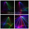 Shareelife 6 Eyes RGB Full Color DMX Beam Network Laser Scanning Light Home Gig Party DJ Stage Lighting Sound Auto A-X6