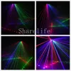 Sharelife 6 عيون rgb كامل اللون dmx شعاع شبكة الليزر المسح الضوئي ضوء المنزل أزعج حزب dj المرحلة الإضاءة الصوت السيارات A-X6