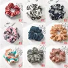 Kvinnor silke solid scrunchie pack elastisk satin hårband flickor hår slips hår rep hår tillbehör slumpmässigt 120 färg dhl