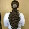 レディースウォーターウェーブポニーテールヘアエクステンションヘアピース45センチ、18インチ人間の髪Ponytailsバインディングポニーテールホーセテールヘアピース140g