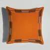 45*45cm Orange Series Cushion Covers Horses Flowers Print Pillow Case Cover for Home Chair Sofa Decoration Square Pillowcases