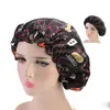 Cappelli invernali da donna Berretto da notte Doppia fascia laterale Perdita di capelli Chemio Cappelli invernali Confortevole cuffia in raso Cappellino turbante da donna 9 colori