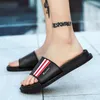 TOP QUALITY Designer luxury slipper Gear bottoms mens striped sandals causal Non-slip summer huaraches slippers OUTDOOR beach flip flops