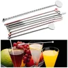 Martini Cocktails Stirring Rod Tools 8 Designs Stainless Steel Picks Bar Bartender Cocktail Stirrers Decoration Milk Coffee Stirrers BH2481 TQQ