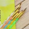 10 pezzi Set di strumenti per pennelli per nail art Gel UV acrilico Builder Pittura Pennelli per disegno Penne Kit di pennelli Strumento per punteggiare per decorazioni