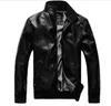 Giacche da uomo Giacca in pelle Uomo Colletto alla coreana Solid PU Slim Fit Nero Marrone Veste Homme Taglie forti S-3XL