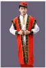 Men Dance Costumes Xinjiang Uygur clothing Chinese Minority Clothing, stage performance, men's clothes with hat