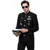 International Cruise Ship Protocol Banquet Costume Seafarer Uniform Captain Suits Hat + Jacket + Pants Stand Collar Security Clothing