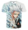 Bleach T Shirt Mężczyźni Drukowanie 3D Letnie koszulki Nowa Moda Anime Tees Krótki Rękaw Comics Prezenty rodzinne S-5XL