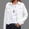 Jeans Chaqueta y abrigos para las mujeres 2019 otoño Color Color Casual Short Denim Jacket Chaqueta Chaqueta Mujer Casaco Jaqueta Feminina V191022