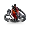 Kreatywne 14KT Black Gold Horse Eye Ruby Pierścień 18K Gold wypełniony złotem Szmaragdowy różowy szafirowa biżuteria Kobiety Wedding zaręczynowe Cocktail9007190