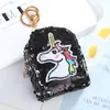 Meninas Sereia Lantejoula Coin Purse Unicorn Flamingo Glitter Keychain Bolsa de Dinheiro Mini Carteira Coin Chaveiros Partido Bag Zipper favor GGA2843