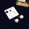 Hurtownia - moda! Projektant ładny liście cyrkon diamenty Elegent pearl wisiorek Długi Drop Dangle Kolczyki dla kobiet Dziewczyny