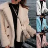 2019 femmes mode nouveau hiver décontracté chaud fermeture éclair solide vêtements d'extérieur manteau pardessus manteau A1