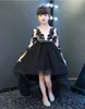 Lovely Black Sleeves Applique Beads Girl's Pageant Dresses Flower Girl Dresses Princess Party Dresses Child Skirt Custom Made 2-14 H318512