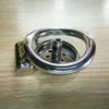 Ultra Coll Chastity Advers Lock Chastity No Cage Boodage Мужской Устройство Устройство Шевер Плоская Плоская Нержавеющая Сталь Penis Man CBT С Кривым Кольцо