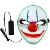 Masque lumineux LED masques de Clown complets pour Halloween accessoires de discothèque Payday UD889588147