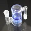 Recycler Honeycomb Ashcatcher 18mm Double Percolator Bong Ash Catchers Two Function Bubbler Pipes Hand Blown Oil Rigs Smoking Accessories