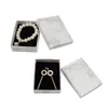 24pcs cardboard jewelry box display box necklace bracelet earrings square rectangular marble white WY6063233