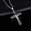 Mens Jesus Piece Pendant Halsband Present Gift Titanium Steel Cross Design Halsband Smycken med 24 tum Silver Ball Chain