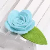 Whole 40pcslot Kids Hair Clips Cute Pure Handmade Felt Floral Rose Hairpin Multicolor Small Size 3cm Flower Girls BB Pin6301476