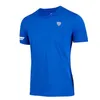 Running T-shirt Män Gym Tshirt Andningsbar Polyester Dry Fit Sport Ny Snabbtork Basket Blue Fitness Work Out