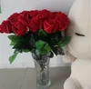 Flores Artificiais Toque Real Rose Flores Decorações Casa para Aniversário Da Festa de Casamento Festivo XB1