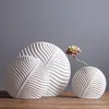 Vase décoratif nordique en forme de feuille en céramique, Arrangement de fleurs blanches, minimaliste, moderne, ornements de mariage pour la maison, accessoires artisanaux
