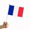 France Hand Flag Flag Indian Country Flagi Nowy baner poliestrowy Latający 14x21 cm na zewnątrz