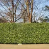 ULALL Крытые искусственные пластиковые растения для украшения 10x10 "Открытый плющные изгородиные панели Травяной стены УФ-доказательство Природный балкон
