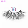 Marmorförpackning Sexig Makeup Long Fluffy 28mm 5d 6d Mink Eyelashes Sibirien Tjock Mjuk Naturlig Handmad Full Strip Lashes Extensions