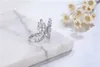 2018 unik formad vinge 925 sterling silver justerbar ring för kvinnor markiserade kristallringar juveler anillos anel